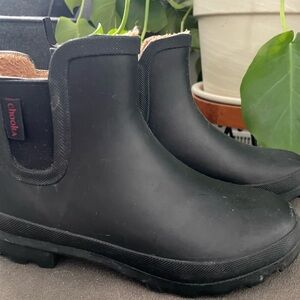 Chooka Womens size 7 Black Rain Boots Fisherman Asthetic Waterproof